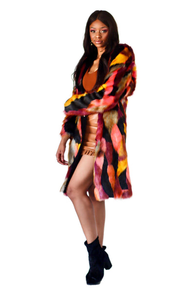 Women's Playa Coat in "Dark Acid"