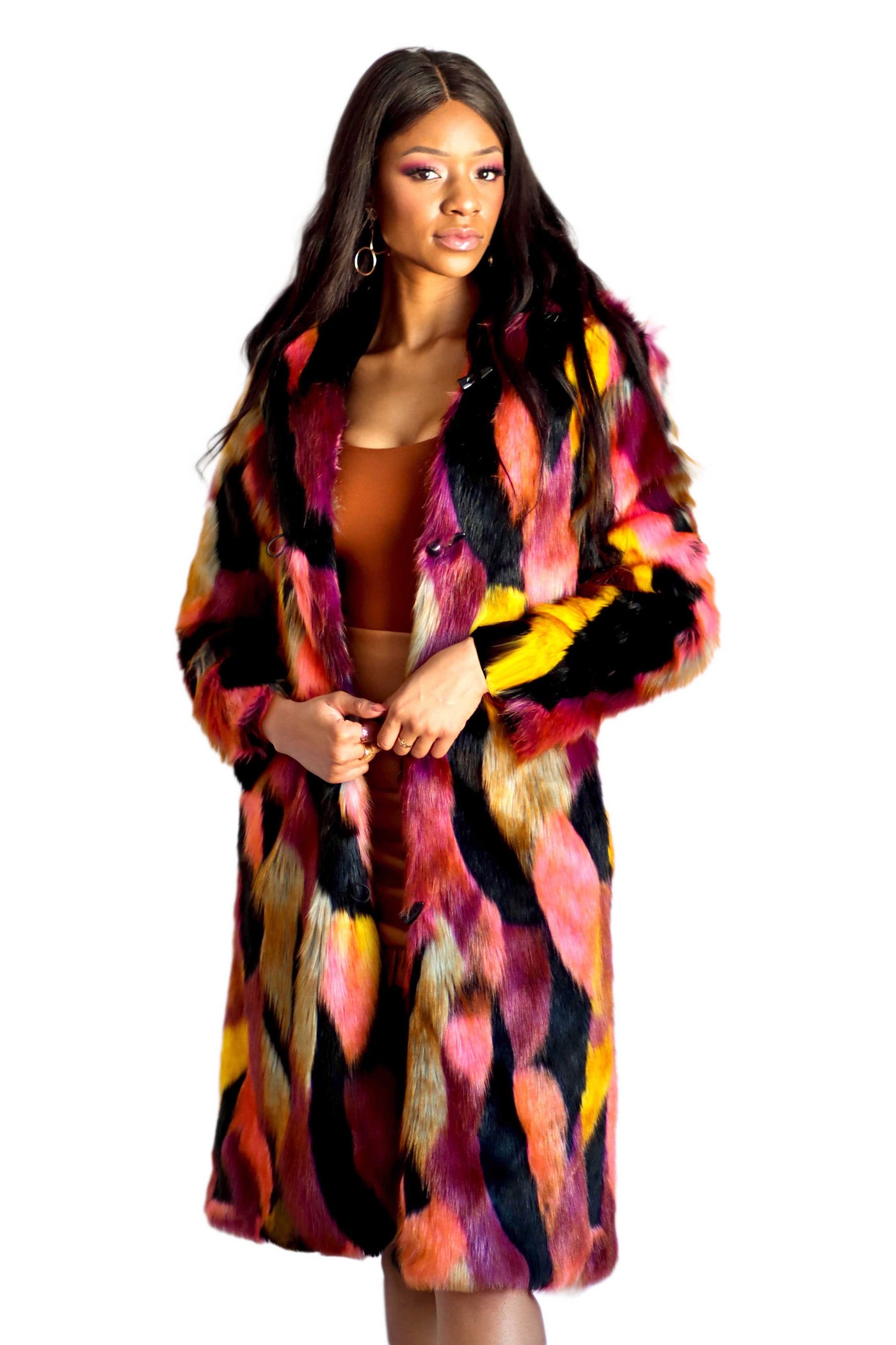 Women's Playa Coat in "Dark Acid"