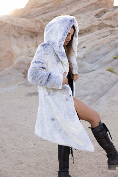 Women's Desert Warrior Coat in "Pegasus" Chinchilla