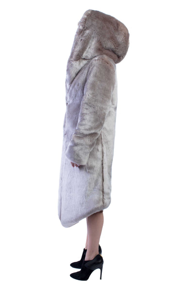 Women's Desert Warrior Coat in "Champagne" Chinchilla