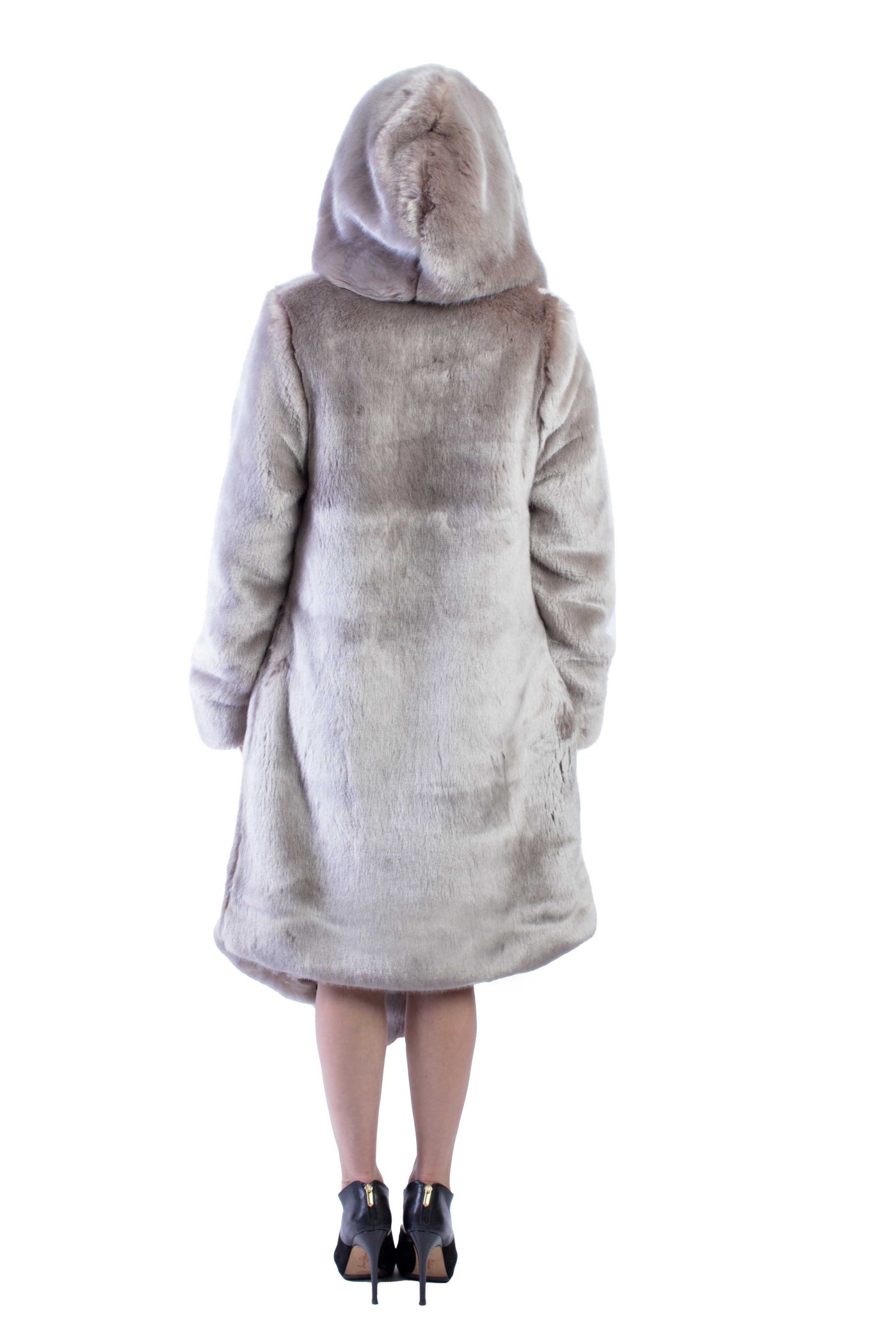 Women's Desert Warrior Coat in "Champagne" Chinchilla