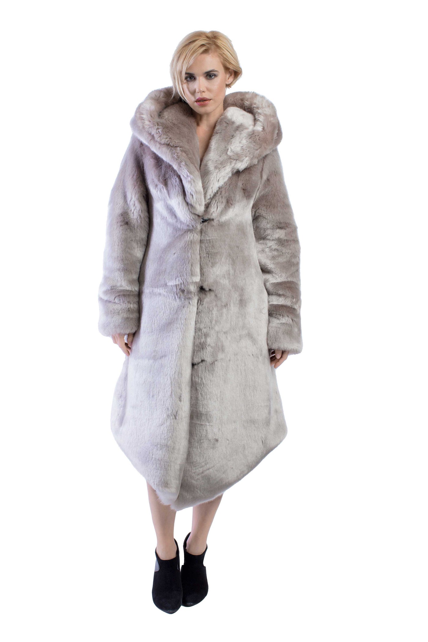 Women's Desert Warrior Coat in "Champagne" Chinchilla