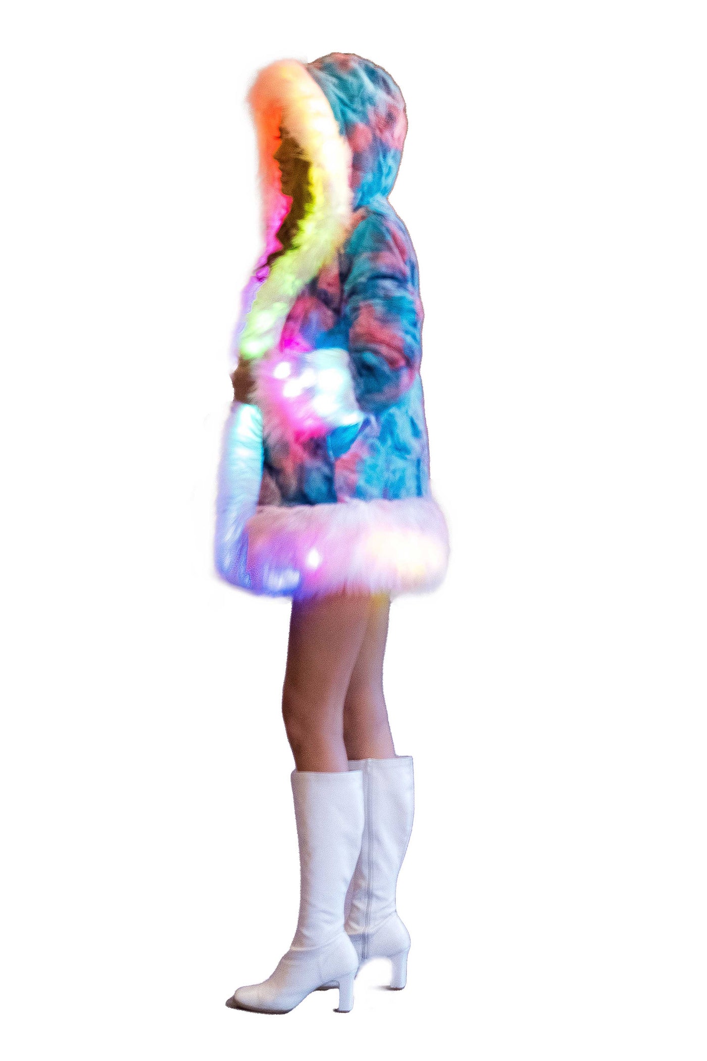 Women's LED Petite Playa Coat in "Cotton Candy "