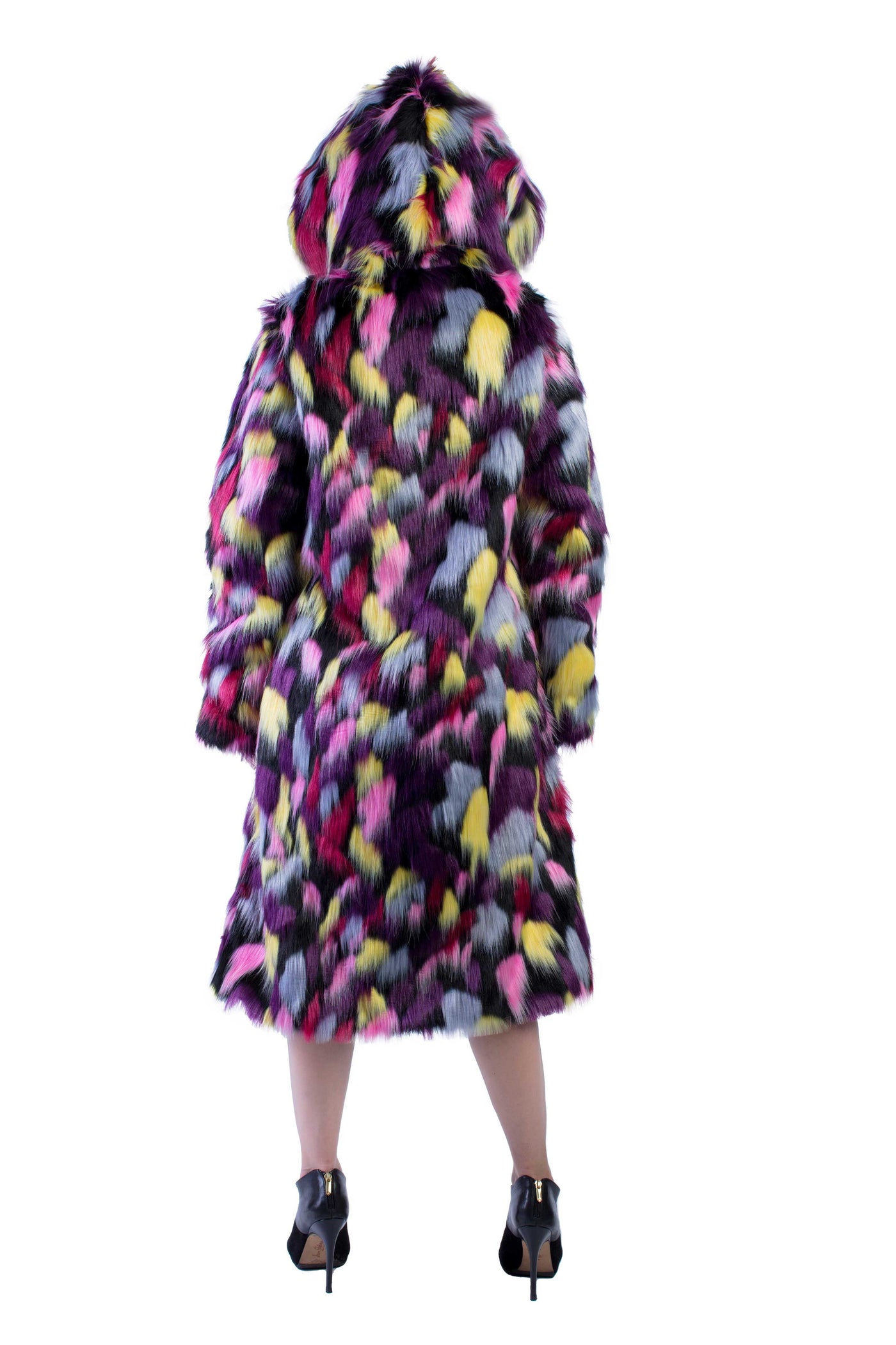 Women's Playa Coat in "Kaleidoscope-pink-yellow-blue"