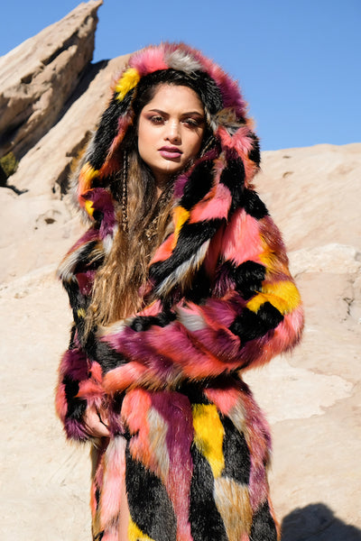 women's desert warrior-fur-coat-pink-black-1 copy 2