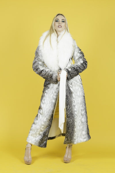 Women's Empress Coat in "Snow Leopard"