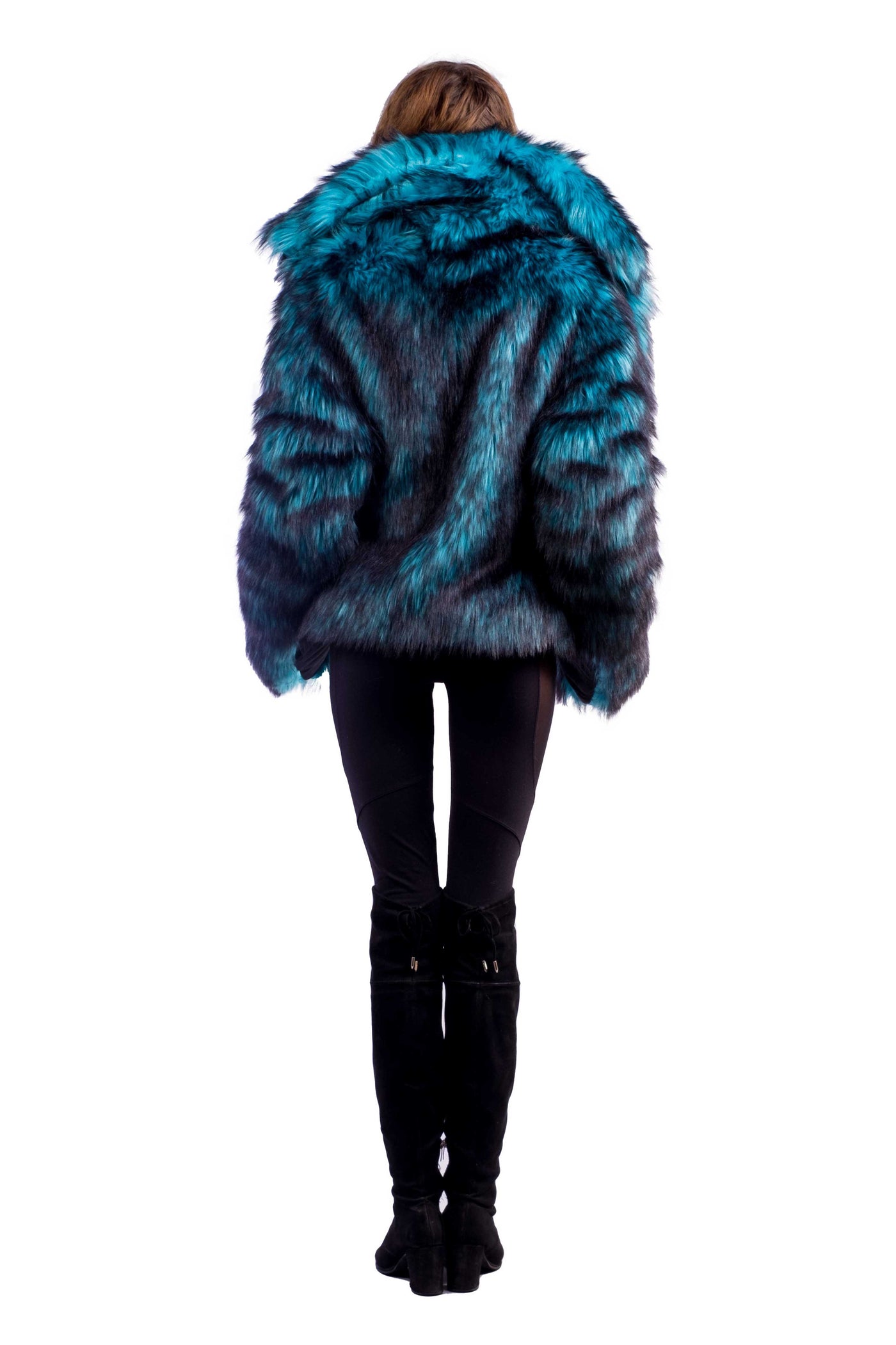 Women's Shorty Duke Coat in "Teal Wolf"