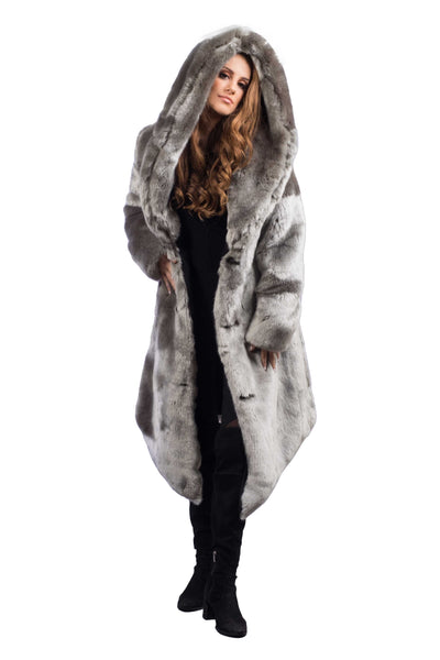 Women's Desert Warrior Coat in "Sage" Chinchilla