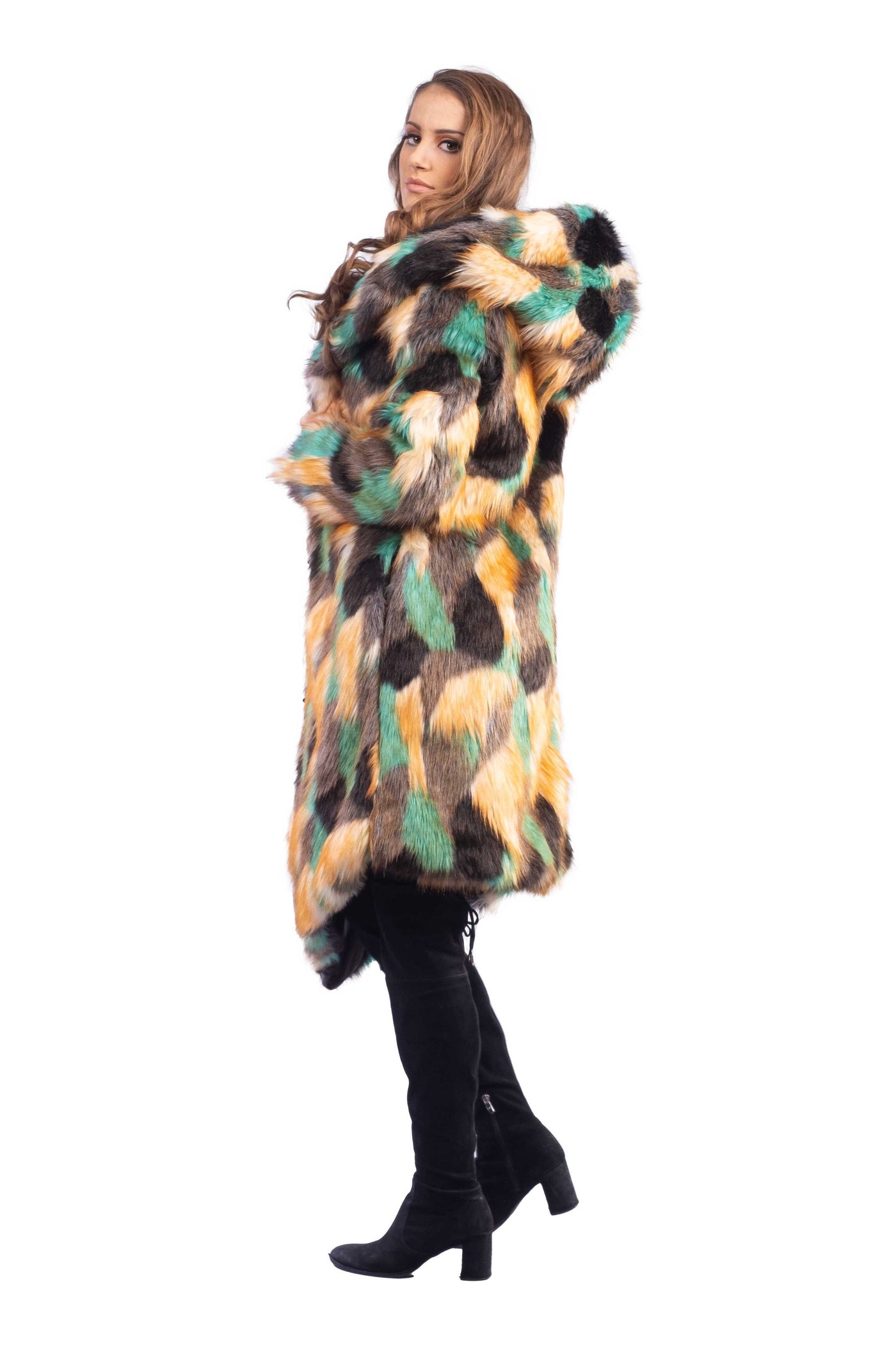 Women's Desert Warrior Coat in "Acid Poly Green"